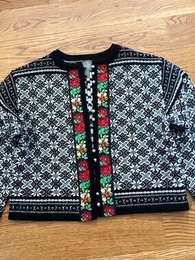 Women’s Squaw Valley Wool Sweater Large Nordic Fair Isles Vintage